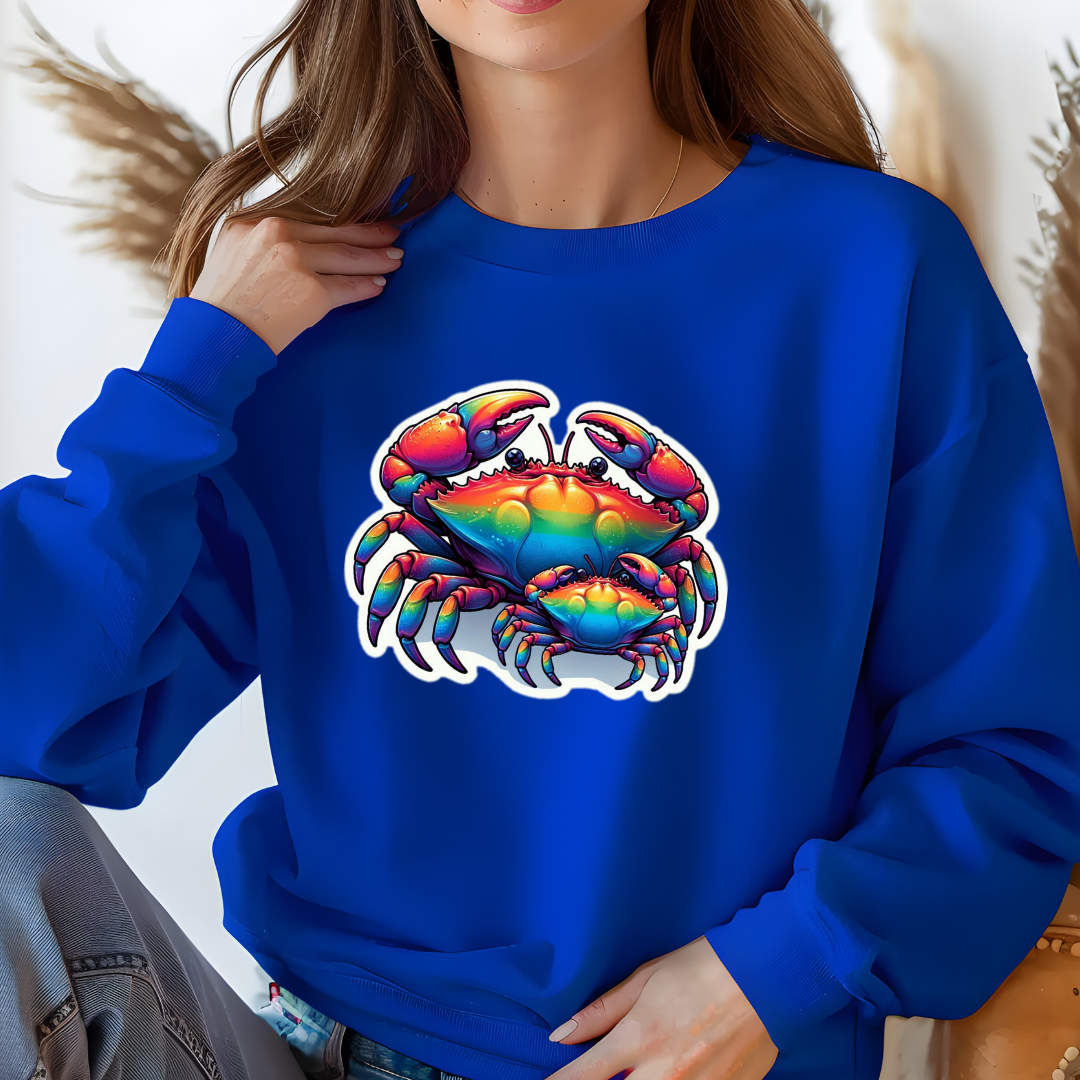 Rainbow Crabs Crewneck Sweatshirt