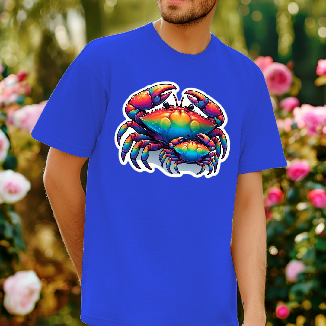 Rainbow Crabs Unisex Soft T-Shirt