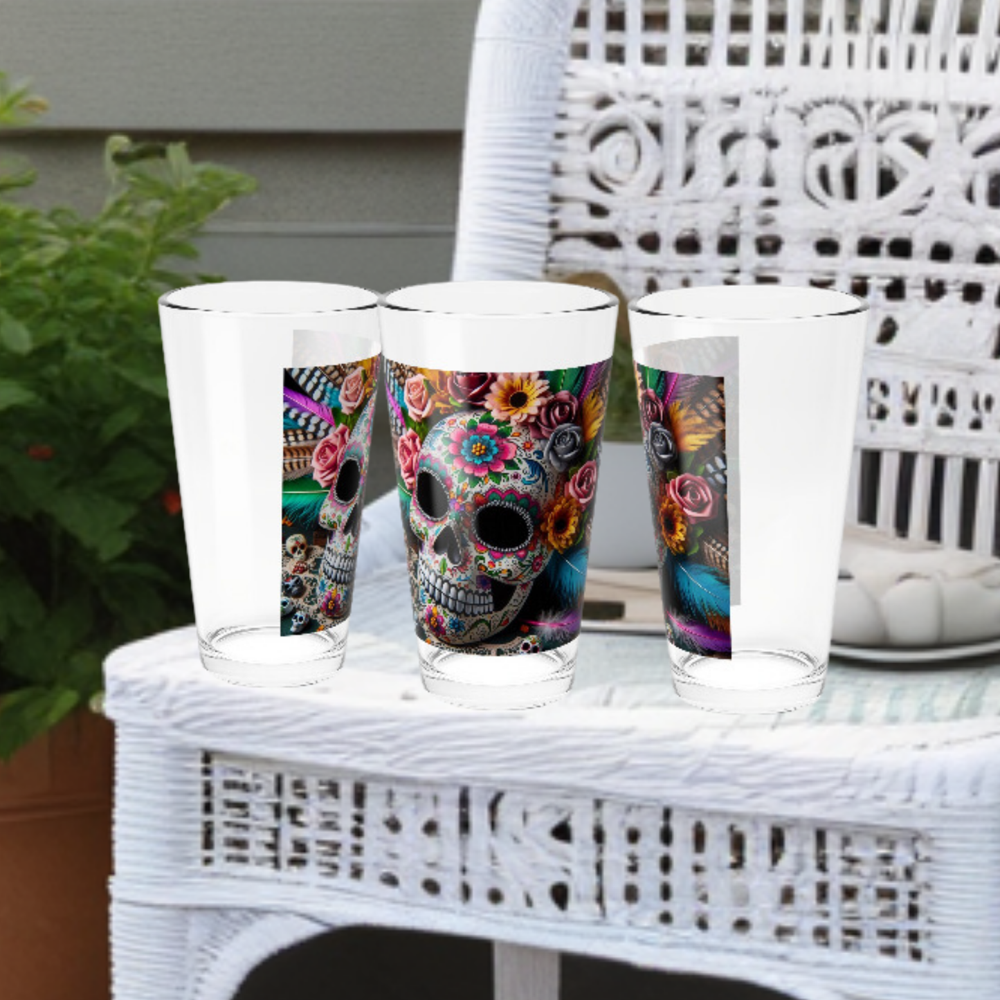 Dia de Muertos Pint Glass
