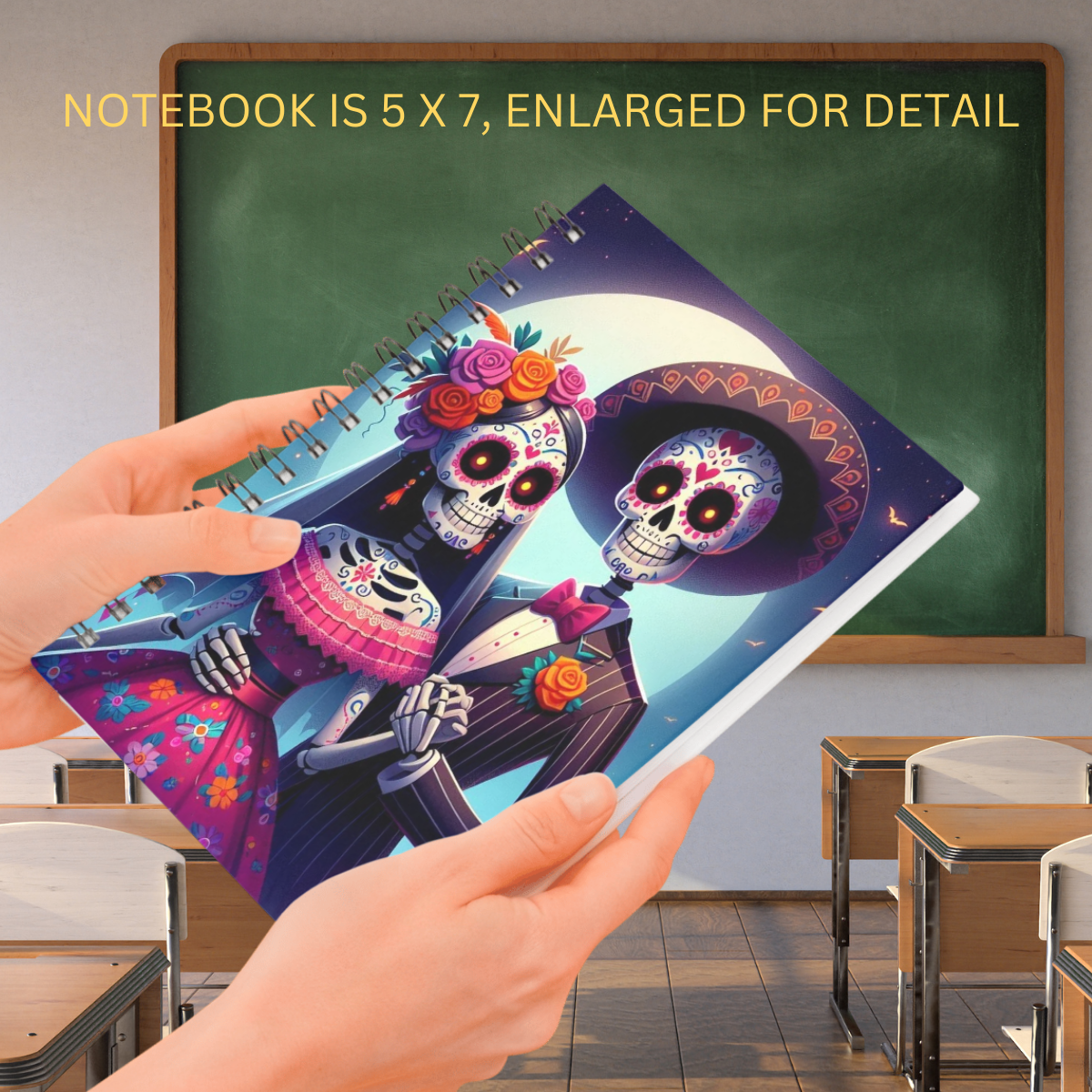 Dia De Muertos Catrine Couple Spiral Notebook