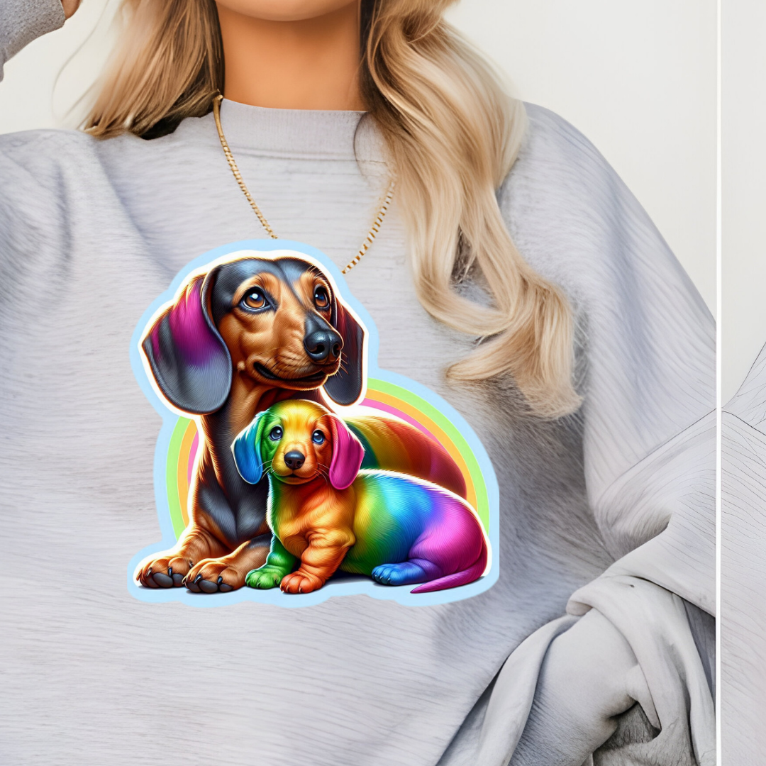 Rainbow Dachshunds Crewneck Sweatshirt