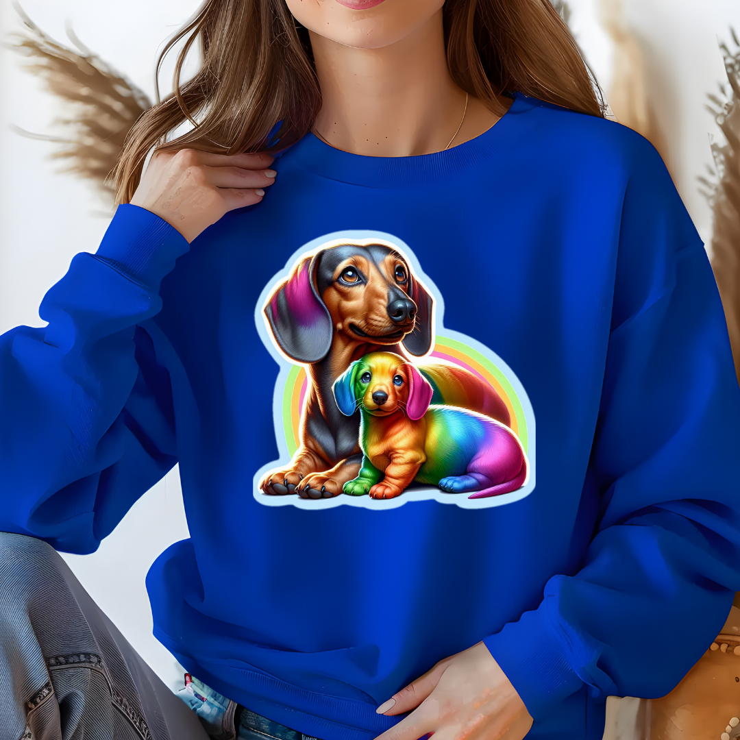 Rainbow Dachshunds Crewneck Sweatshirt