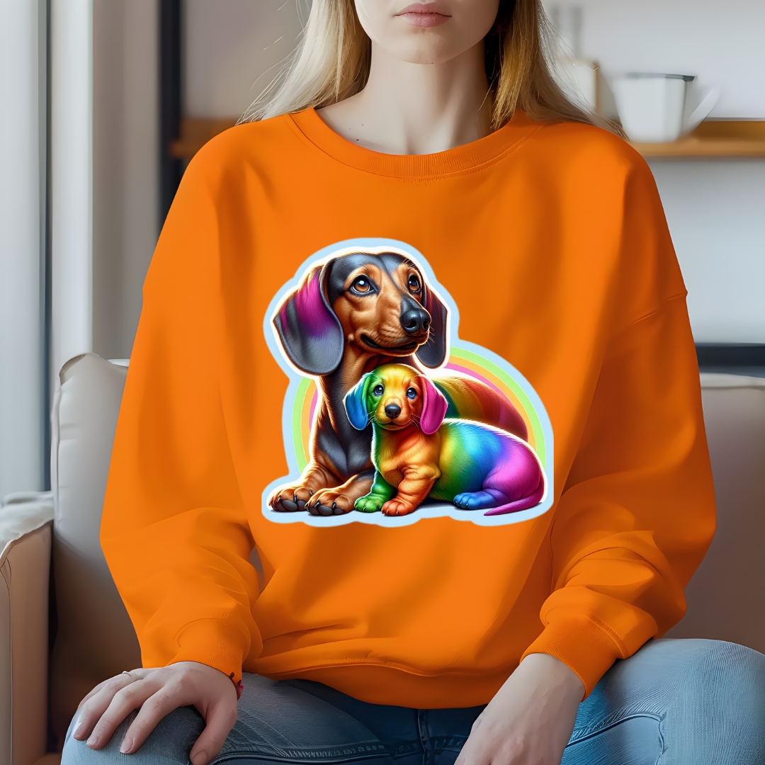 Rainbow Dachshunds Crewneck Sweatshirt
