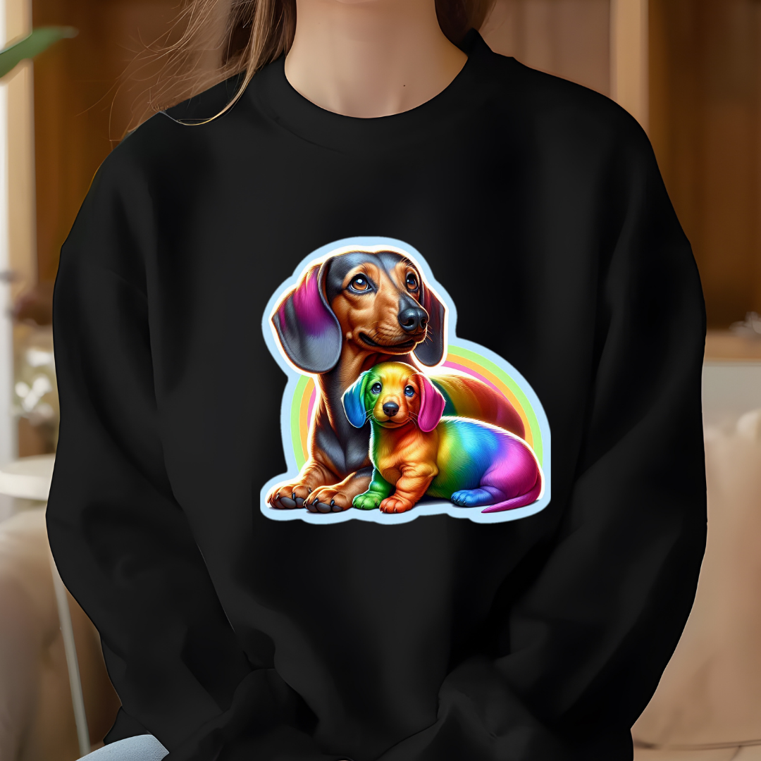 Rainbow Dachshunds Crewneck Sweatshirt