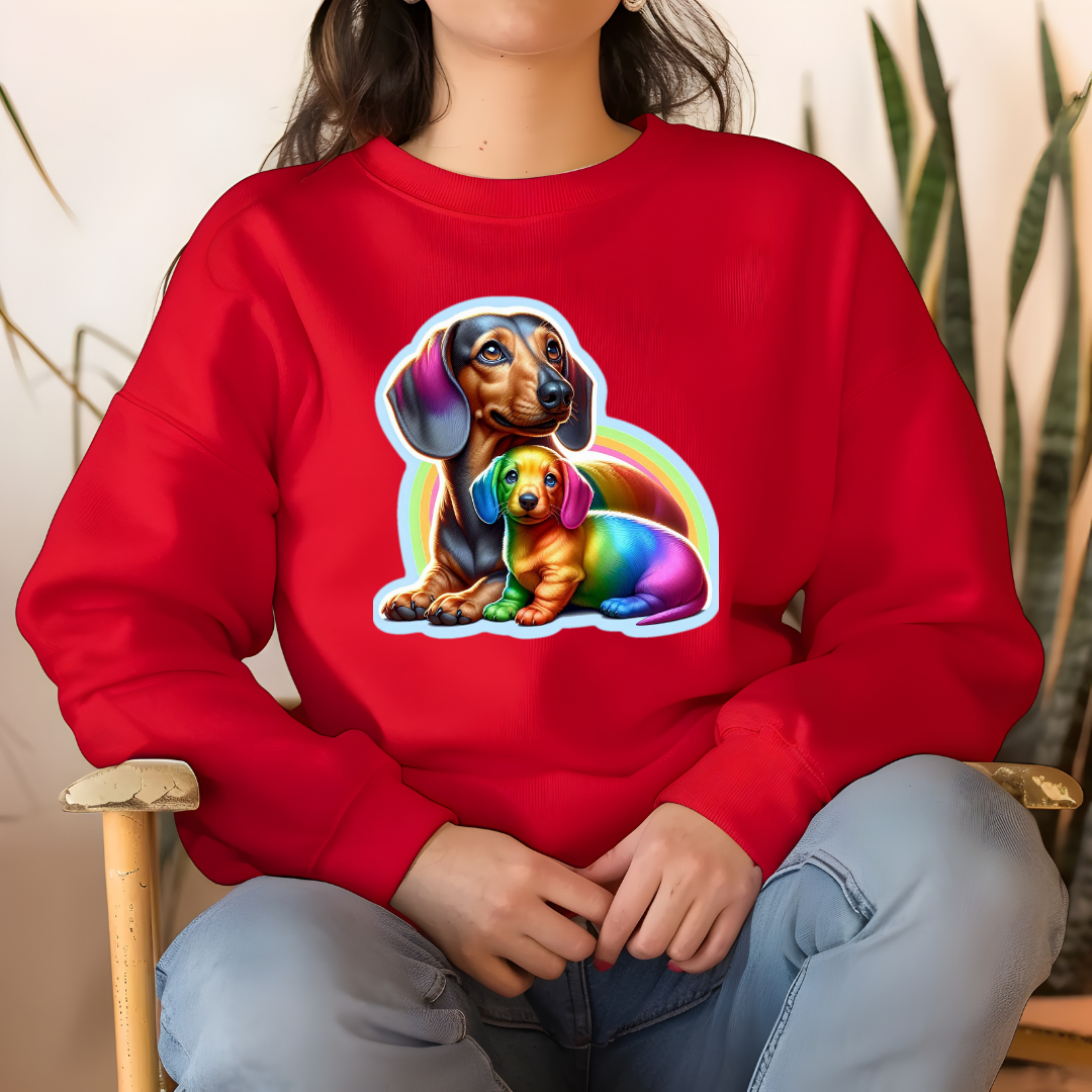 Rainbow Dachshunds Crewneck Sweatshirt