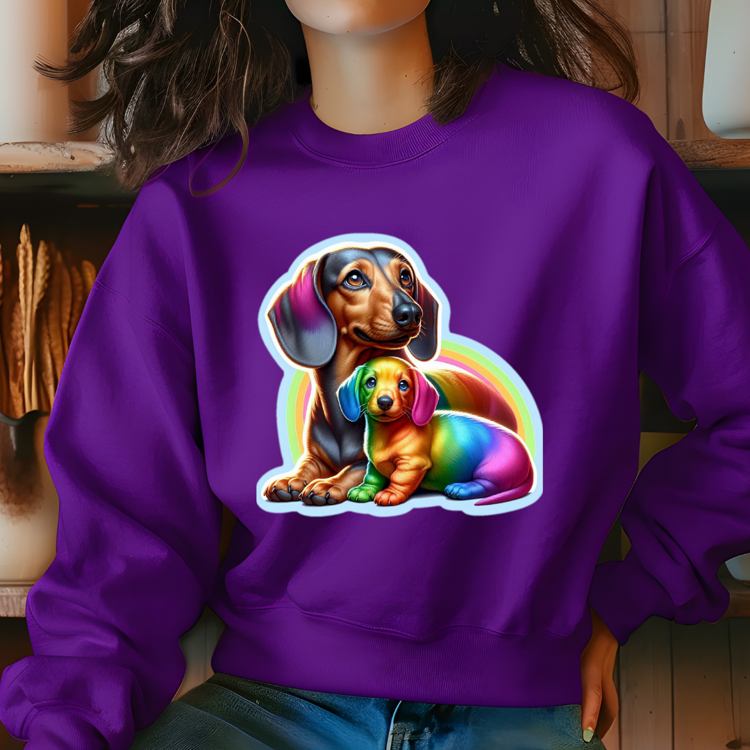 Rainbow Dachshunds Crewneck Sweatshirt