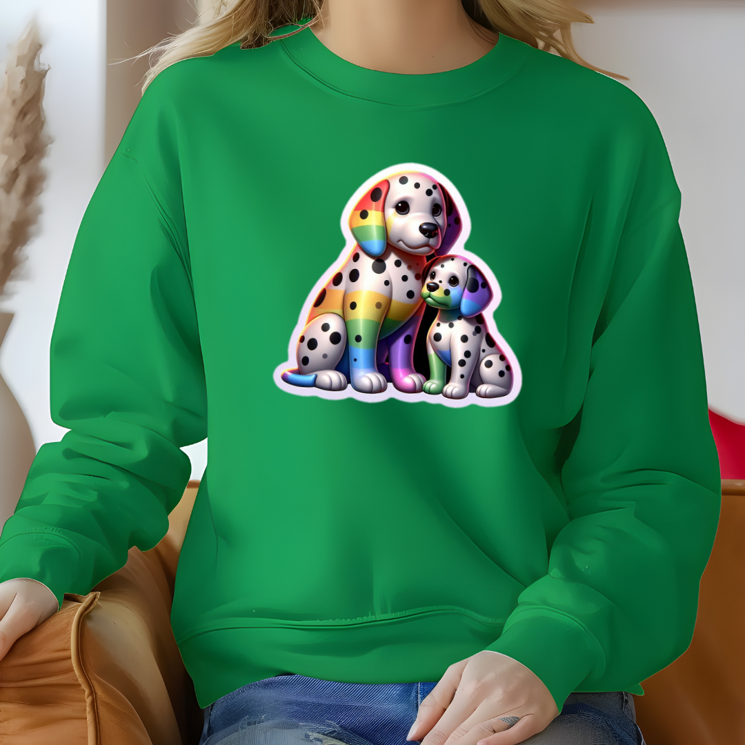 Rainbow Dalmatians Crewneck Sweatshirt