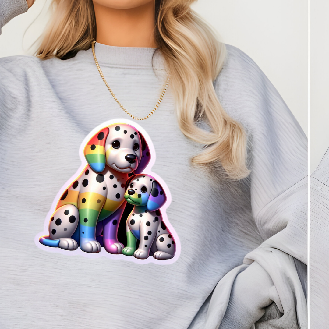 Rainbow Dalmatians Crewneck Sweatshirt