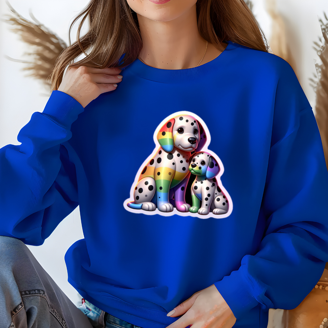 Rainbow Dalmatians Crewneck Sweatshirt