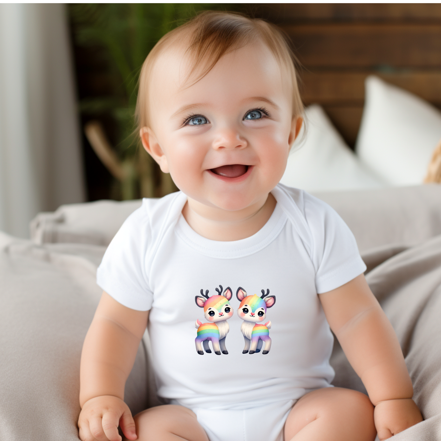 Onesie - Playful Rainbow Deer