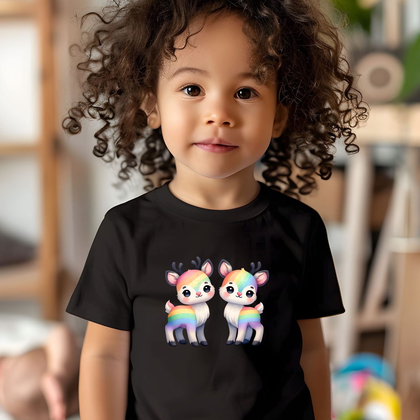 Toddler T-shirt - Fun and Colorful Deer Design
