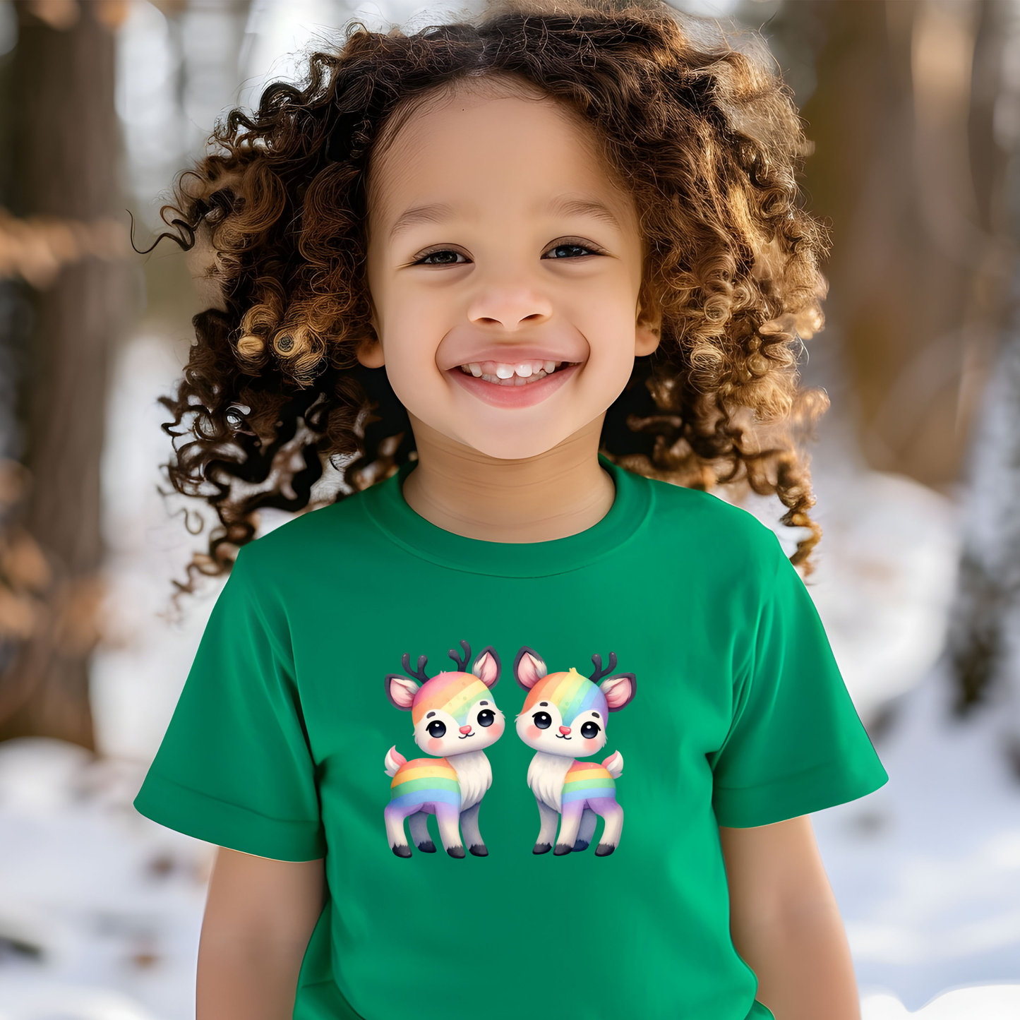 Toddler T-shirt - Fun and Colorful Deer Design