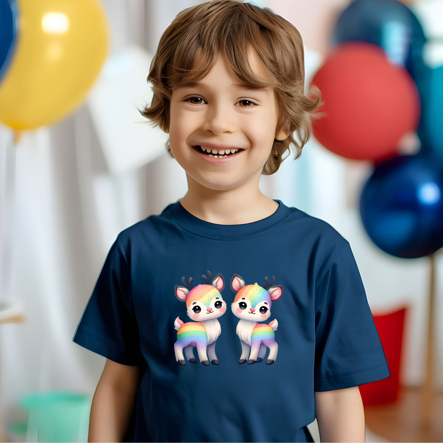 Toddler T-shirt - Fun and Colorful Deer Design