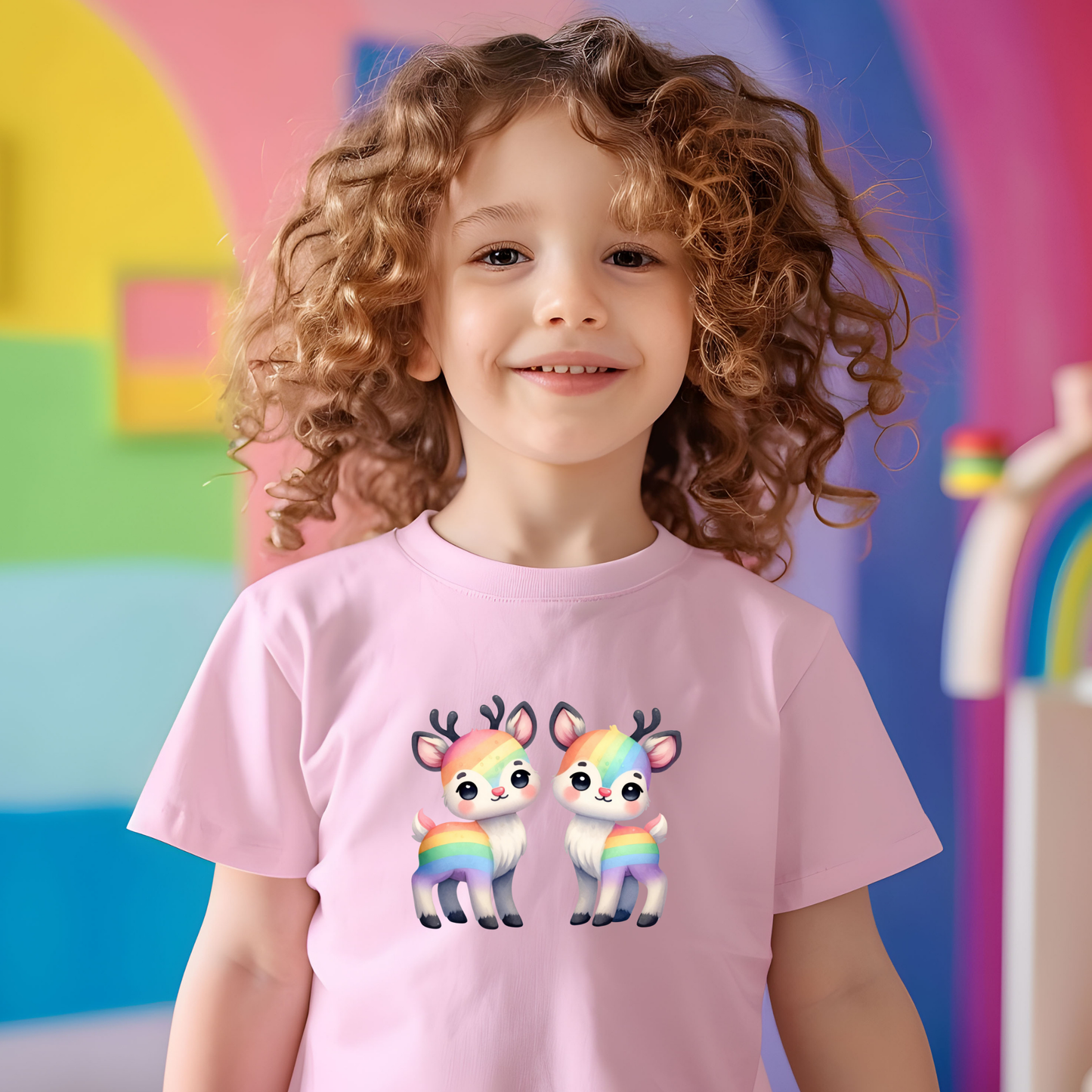 Toddler T-shirt - Fun and Colorful Deer Design