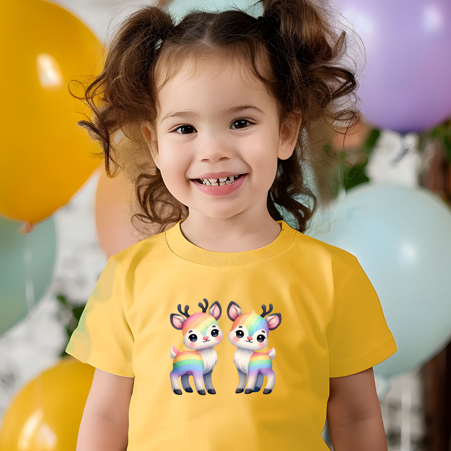 Toddler T-shirt - Fun and Colorful Deer Design