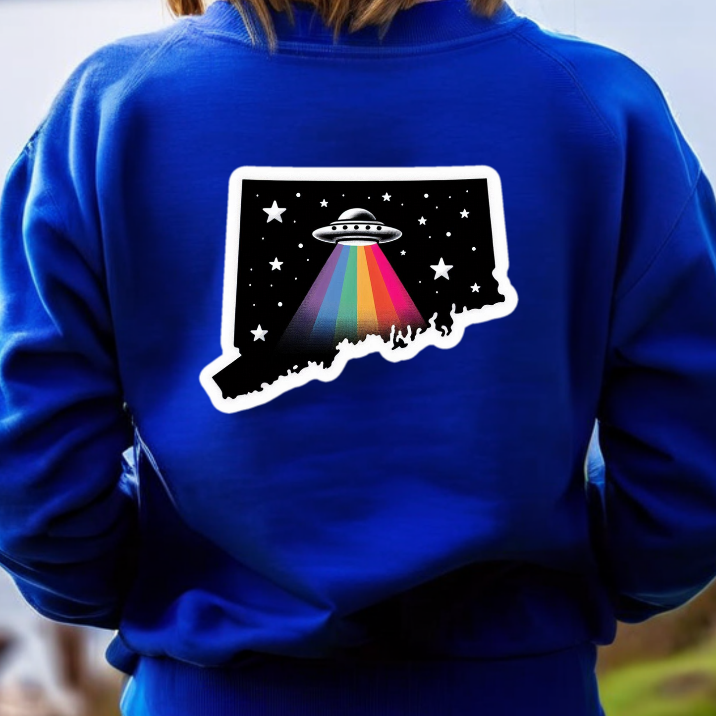 Delaware PRIDE Sweatshirt On the Back