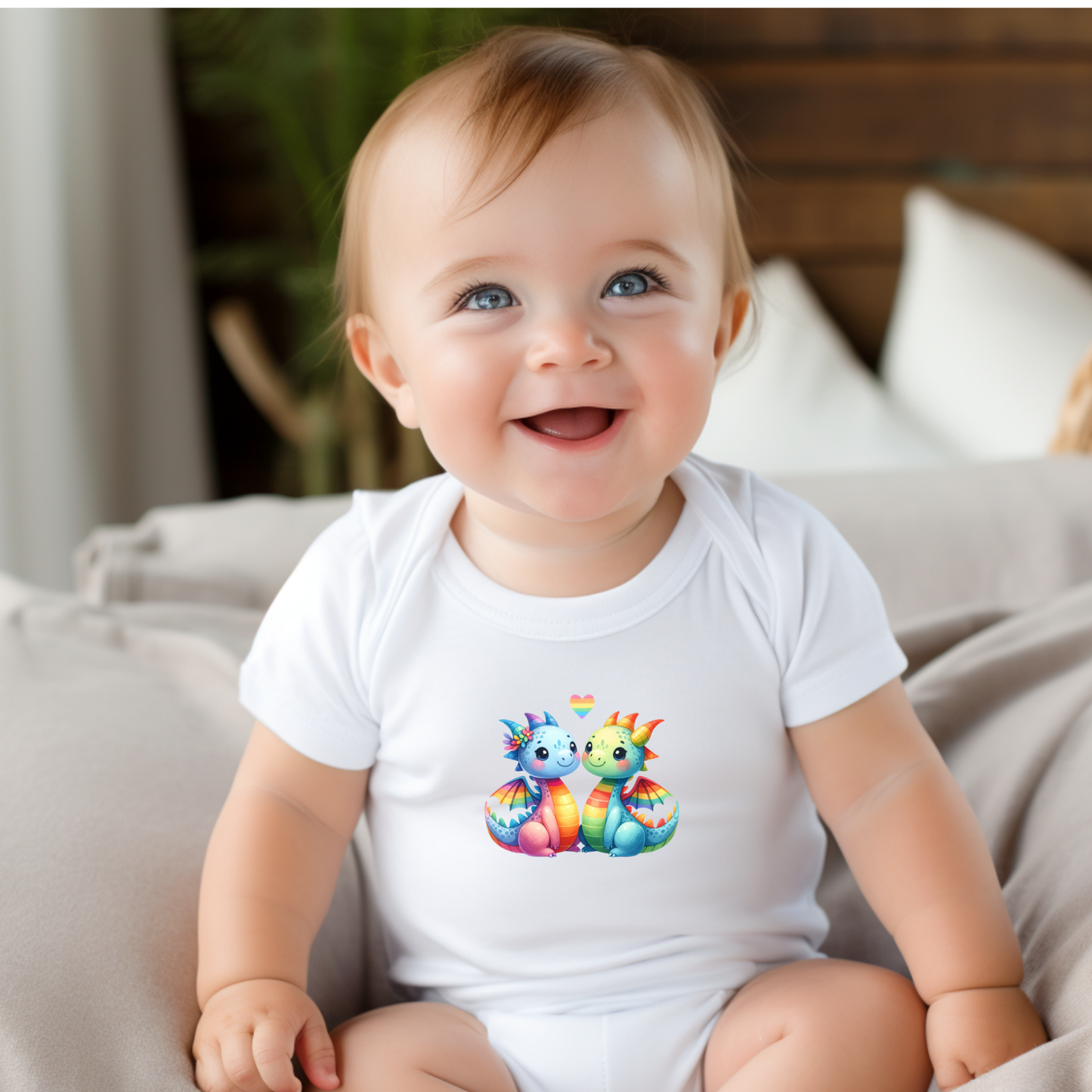 Onesie - Playful Rainbow Dragons