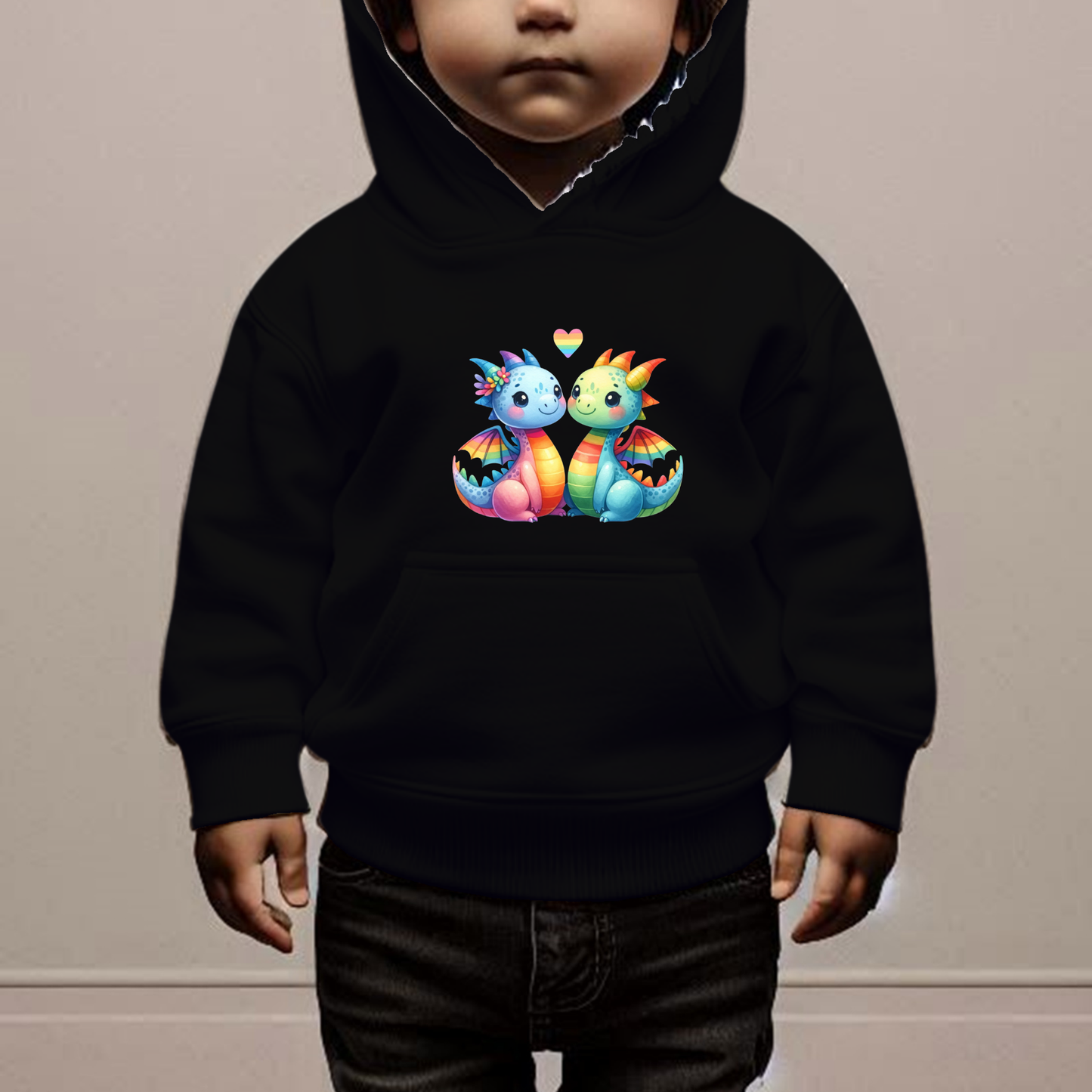 Rainbow Dragons Toddler Hoodie