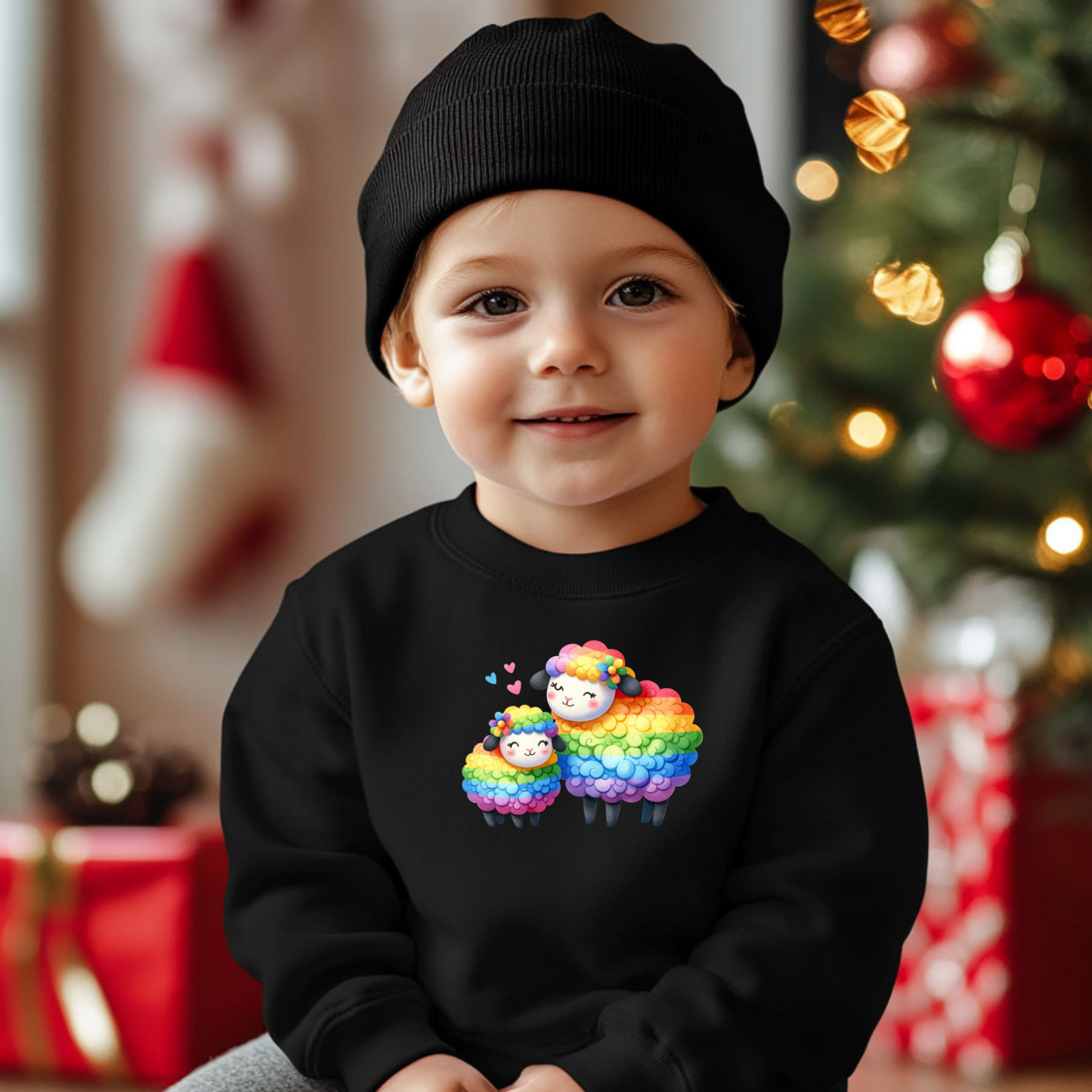 Cute Rainbow Sheep Toddler Sweatshirt