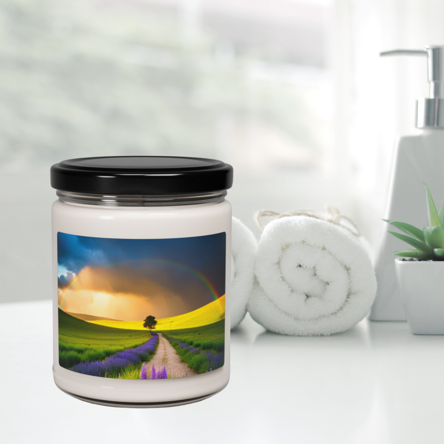 Every Storm has a Rainbow..Somewhere - Scented Soy Candle 9 oz.