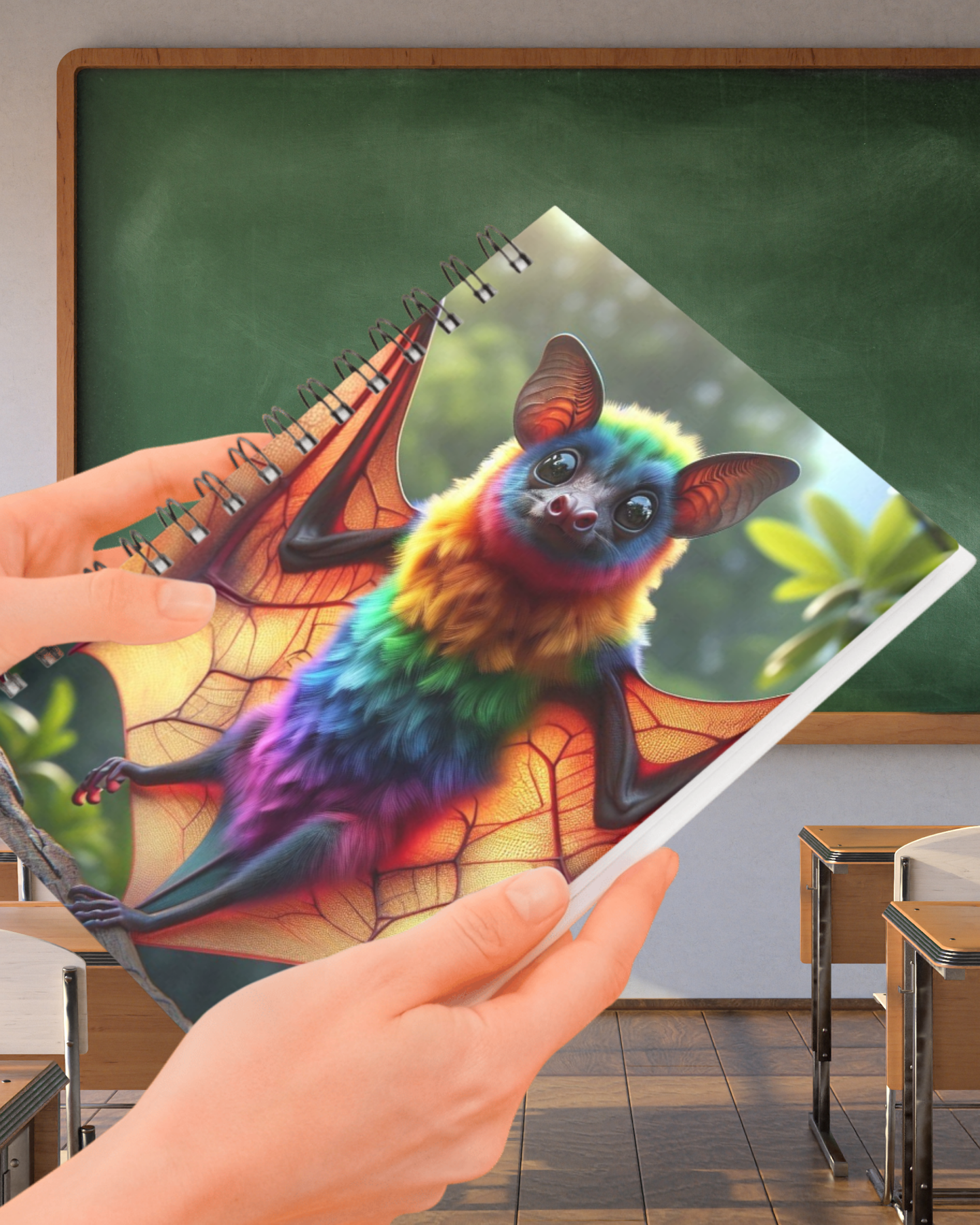 Spiral Notebook - Rainbow Fruit Bat (ruled)
