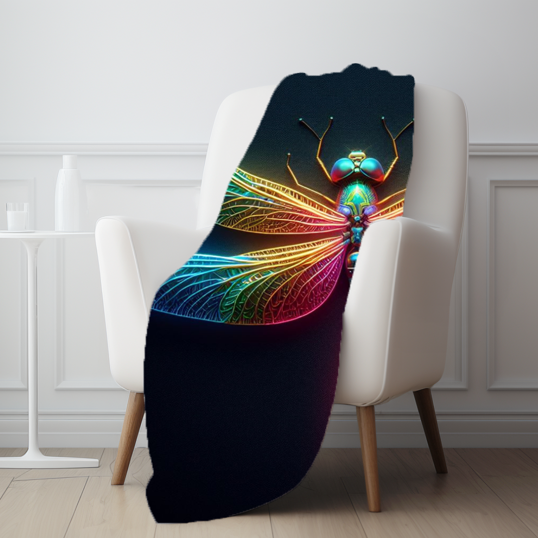 Dragonfly Velveteen Plush Blanket