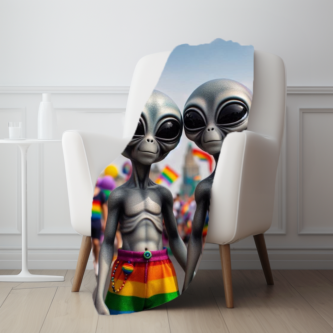 PRIDE 2024 Aliens - Limited Edition!! Velveteen Plush Blanket