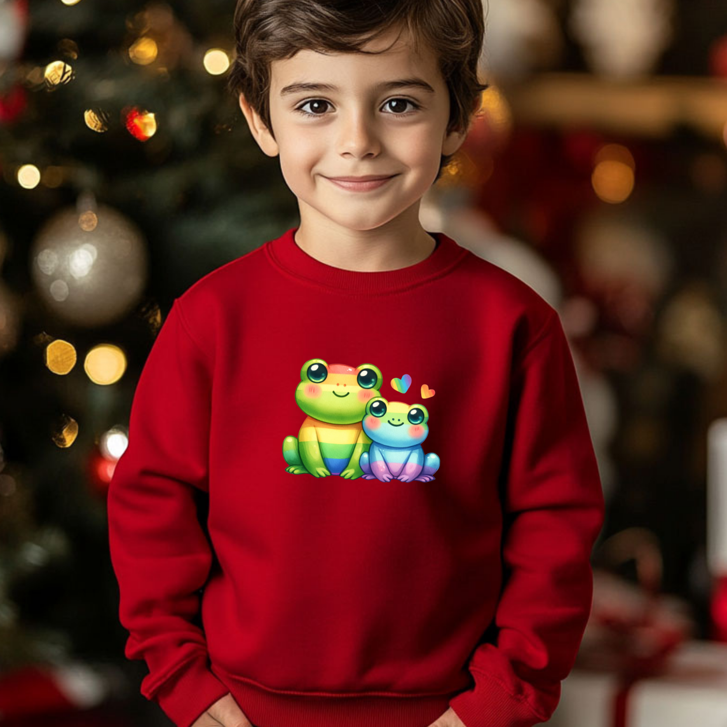 Toddler Sweatshirt - Cute Rainbow Frogs