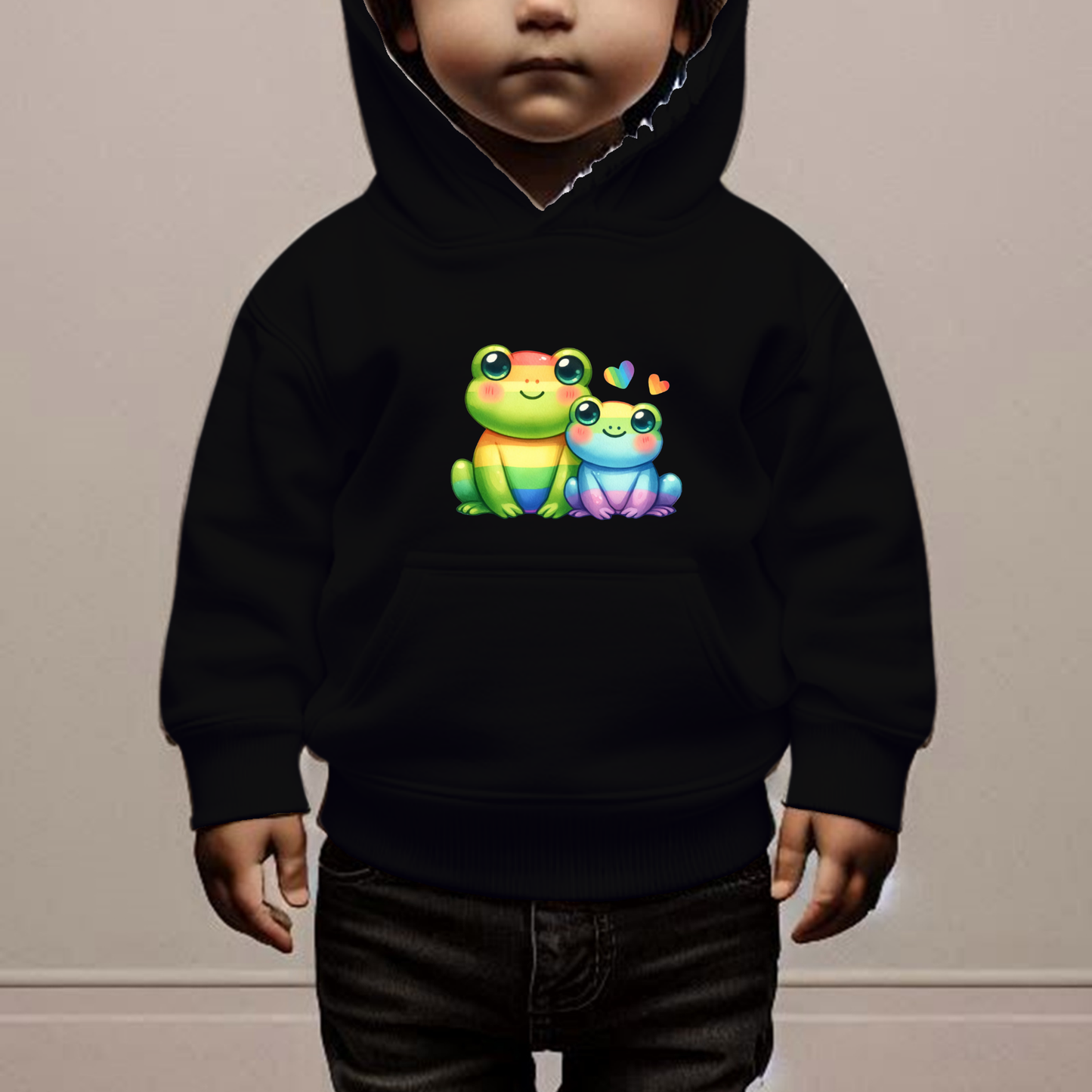 Rainbow Frogs Toddler Hoodie