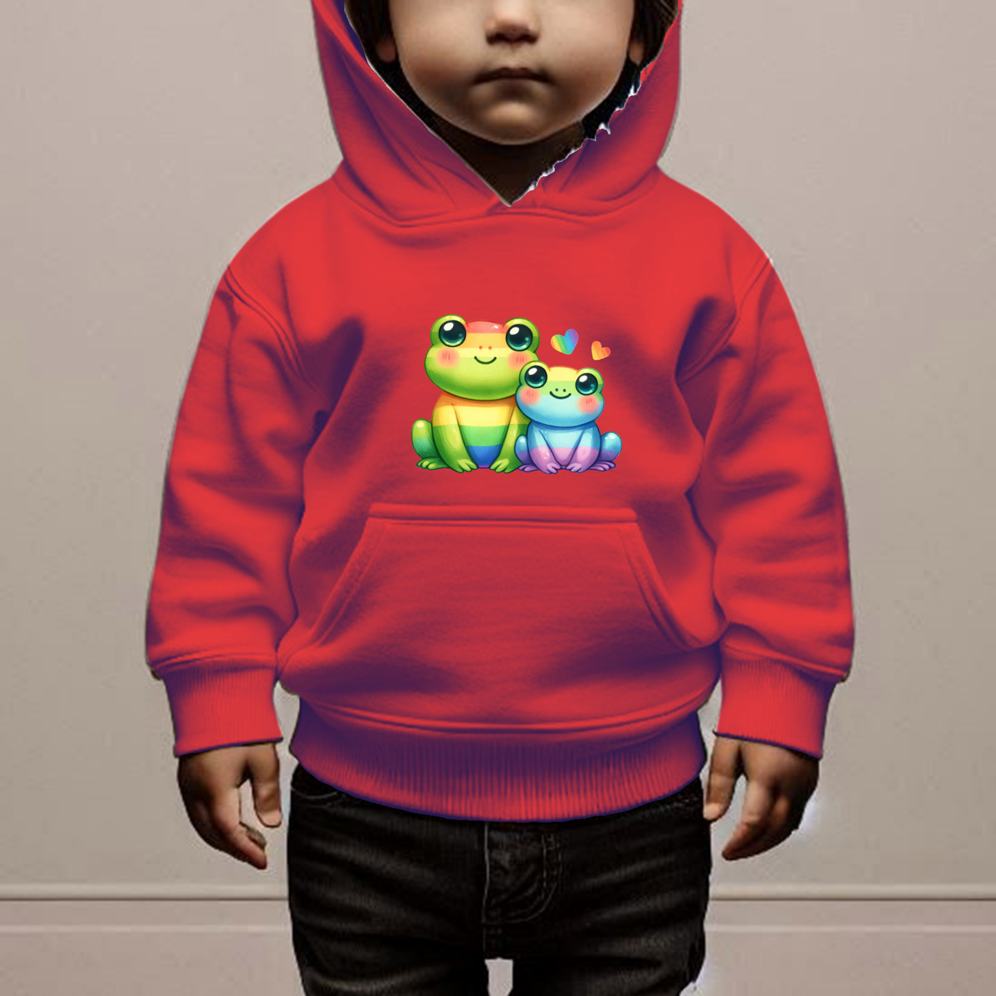Rainbow Frogs Toddler Hoodie