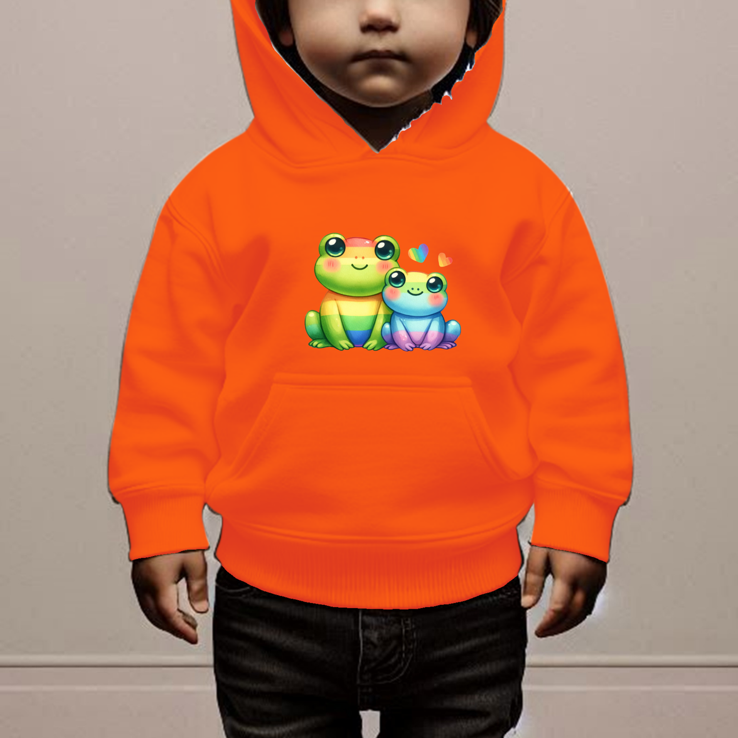 Rainbow Frogs Toddler Hoodie