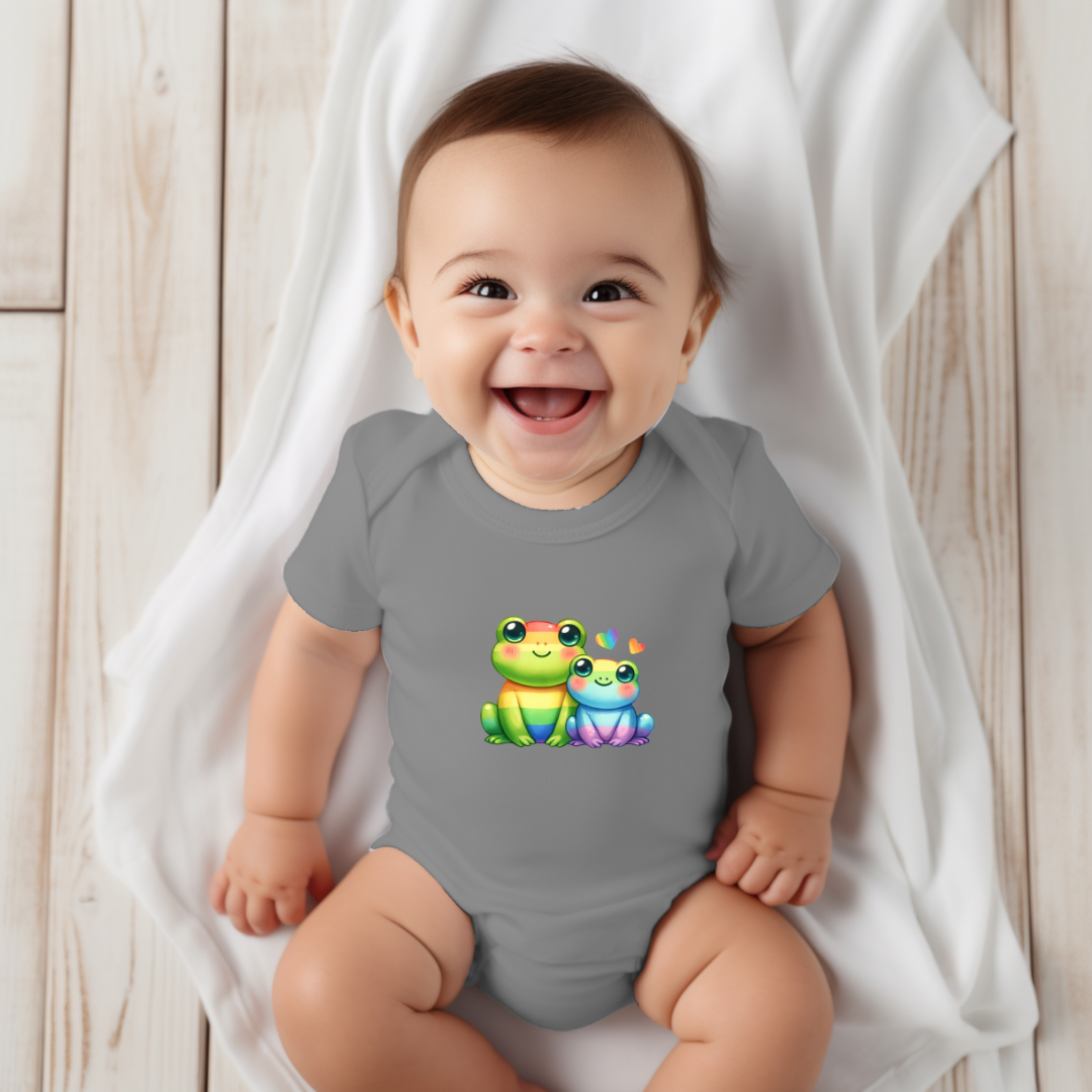 Onesie - Playful Rainbow Frogs