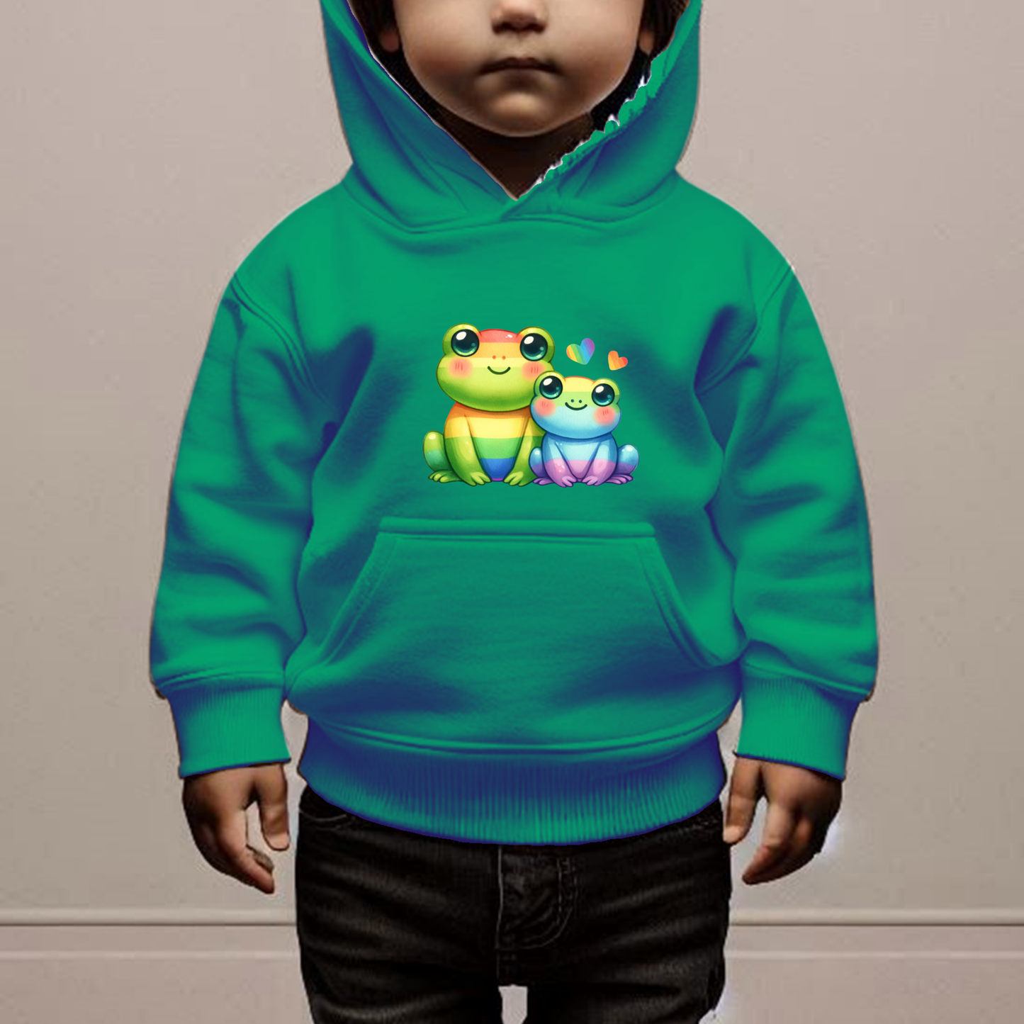 Rainbow Frogs Toddler Hoodie