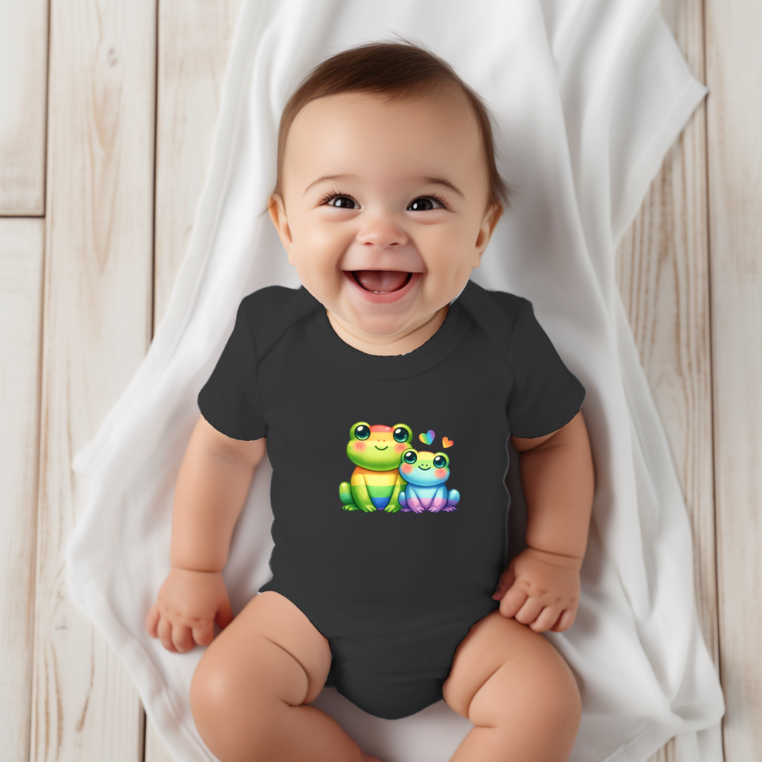 Onesie - Playful Rainbow Frogs