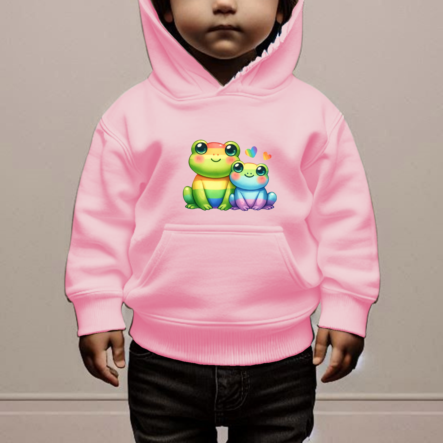 Rainbow Frogs Toddler Hoodie