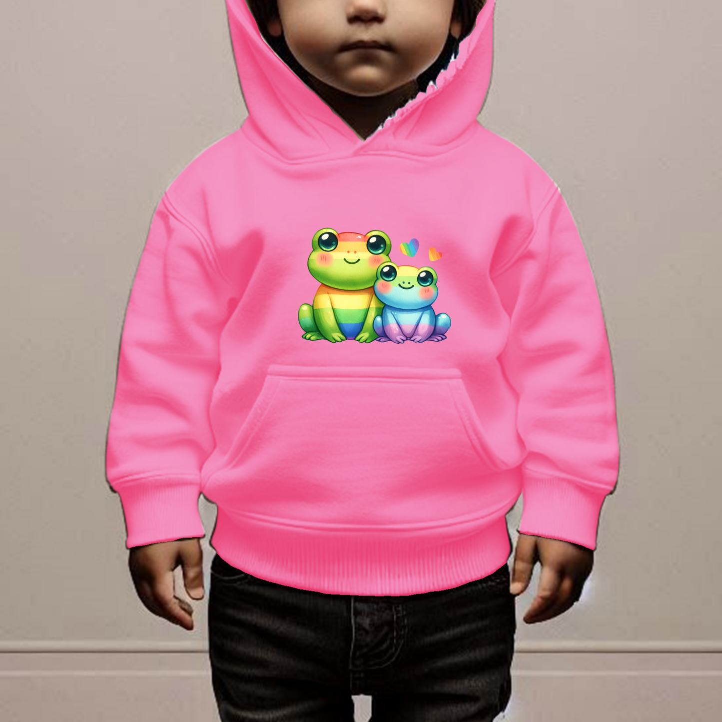 Rainbow Frogs Toddler Hoodie