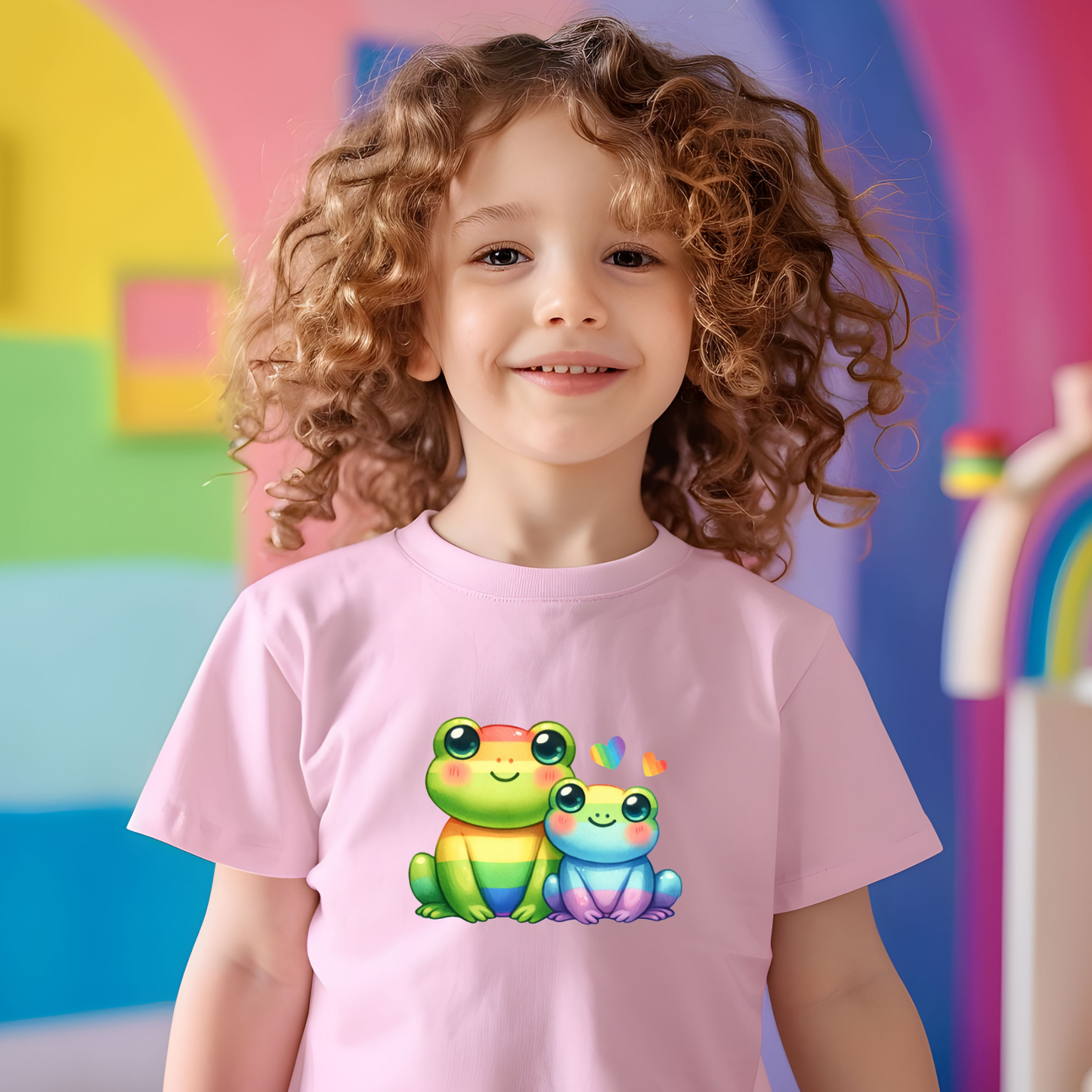 Fancy Rainbow Frogs Toddler T-shirt