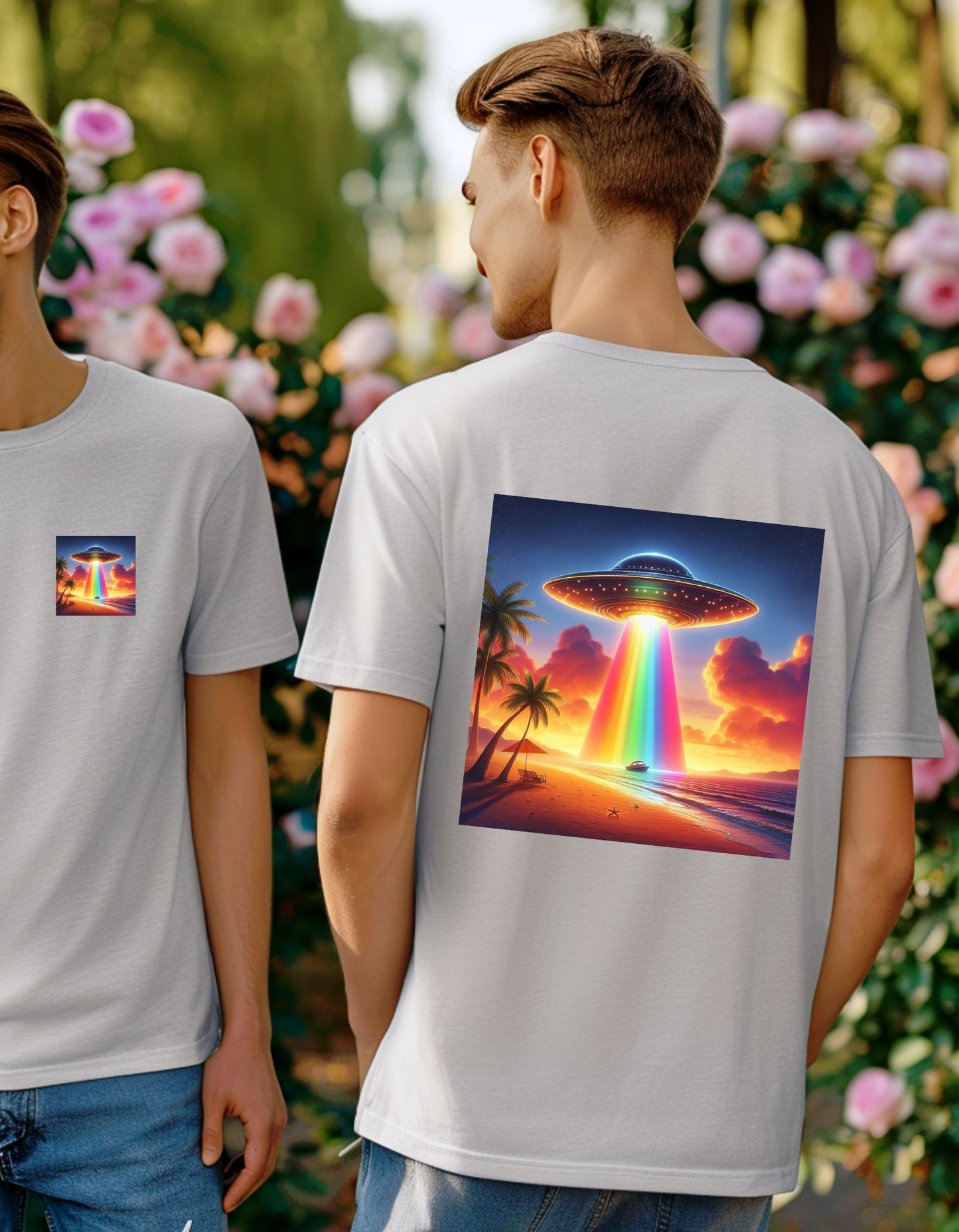 Aliens in Paradise T-shirt Back Print