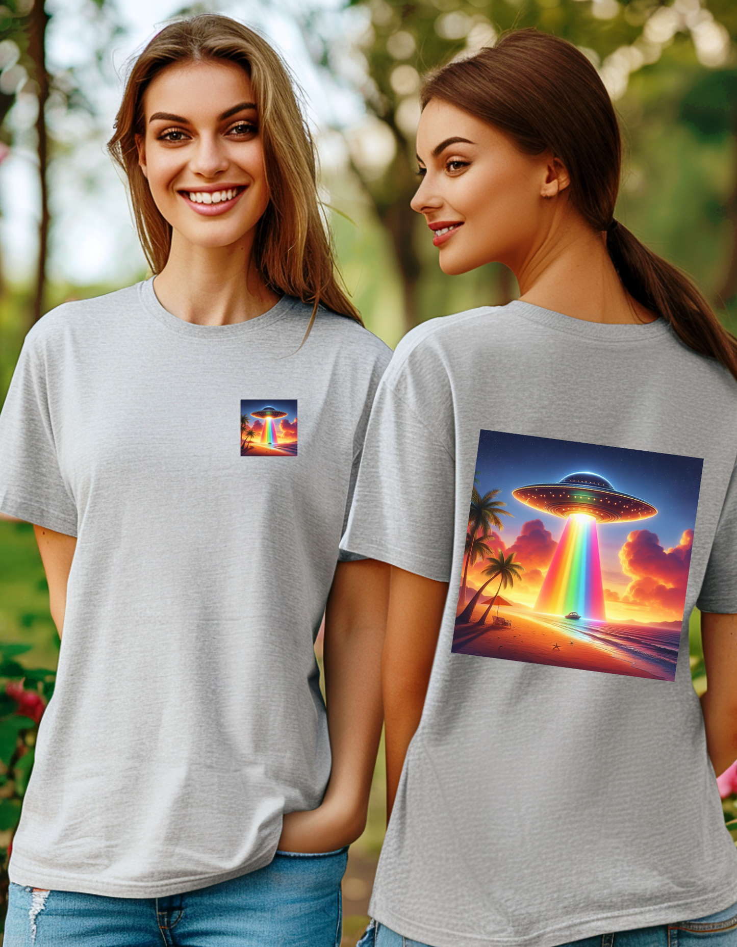 Aliens in Paradise T-shirt Back Print