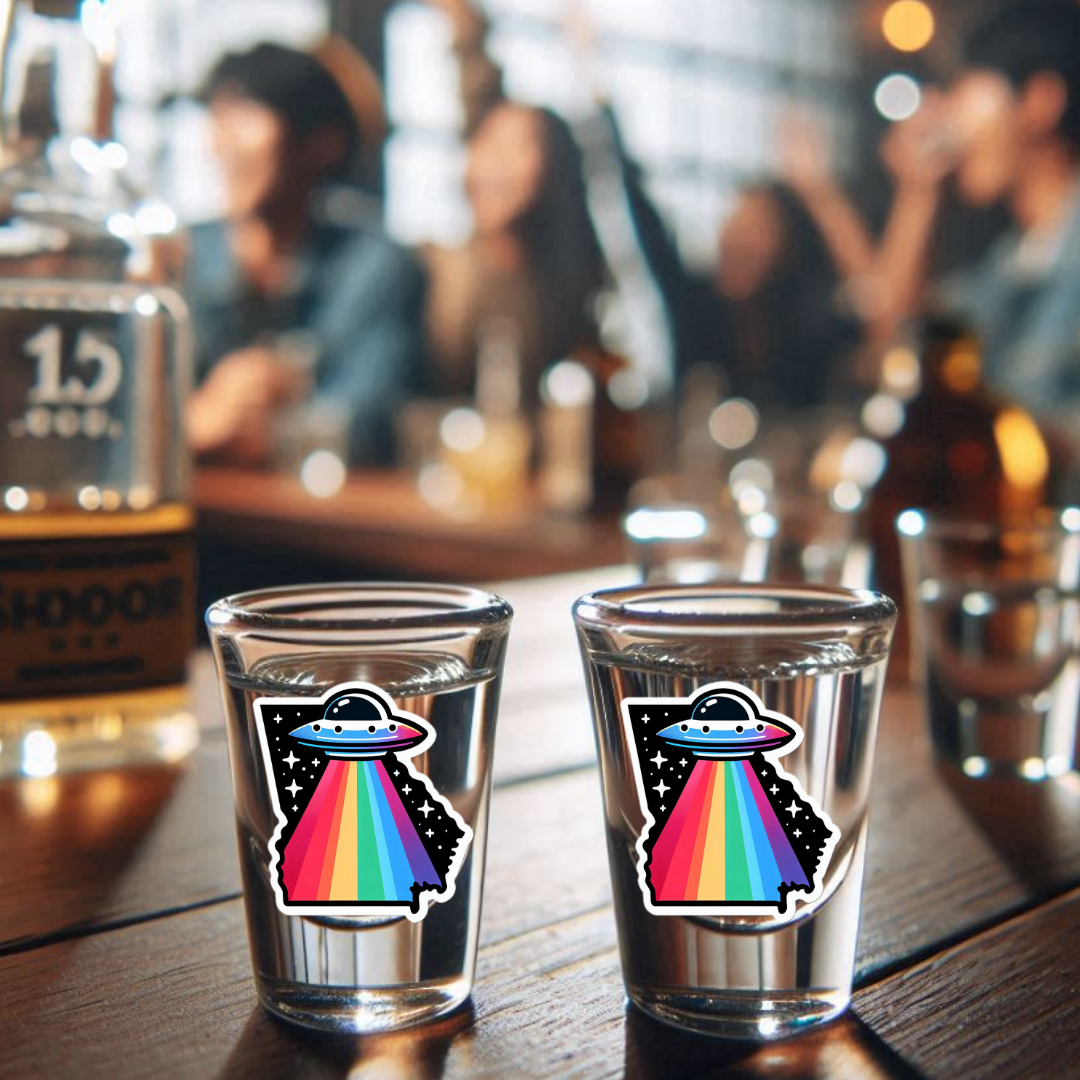 PRIDE Georgia Shot Glasses