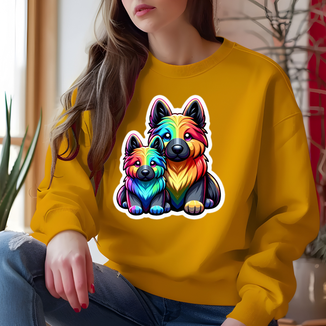 Rainbow German Shepherds Crewneck Sweatshirt