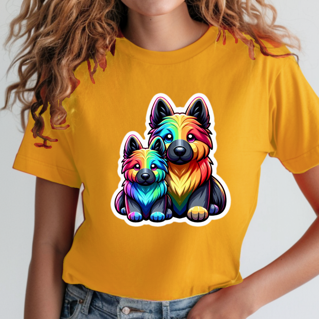 Rainbow German Shepherds Unisex Soft T-Shirt