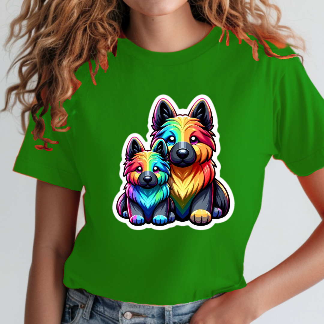 Rainbow German Shepherds Unisex Soft T-Shirt