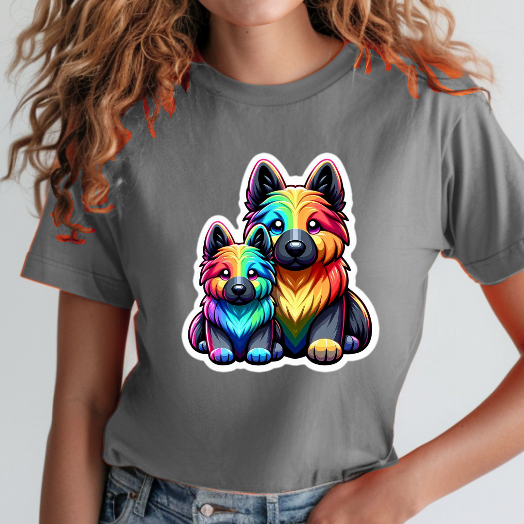 Rainbow German Shepherds Unisex Soft T-Shirt