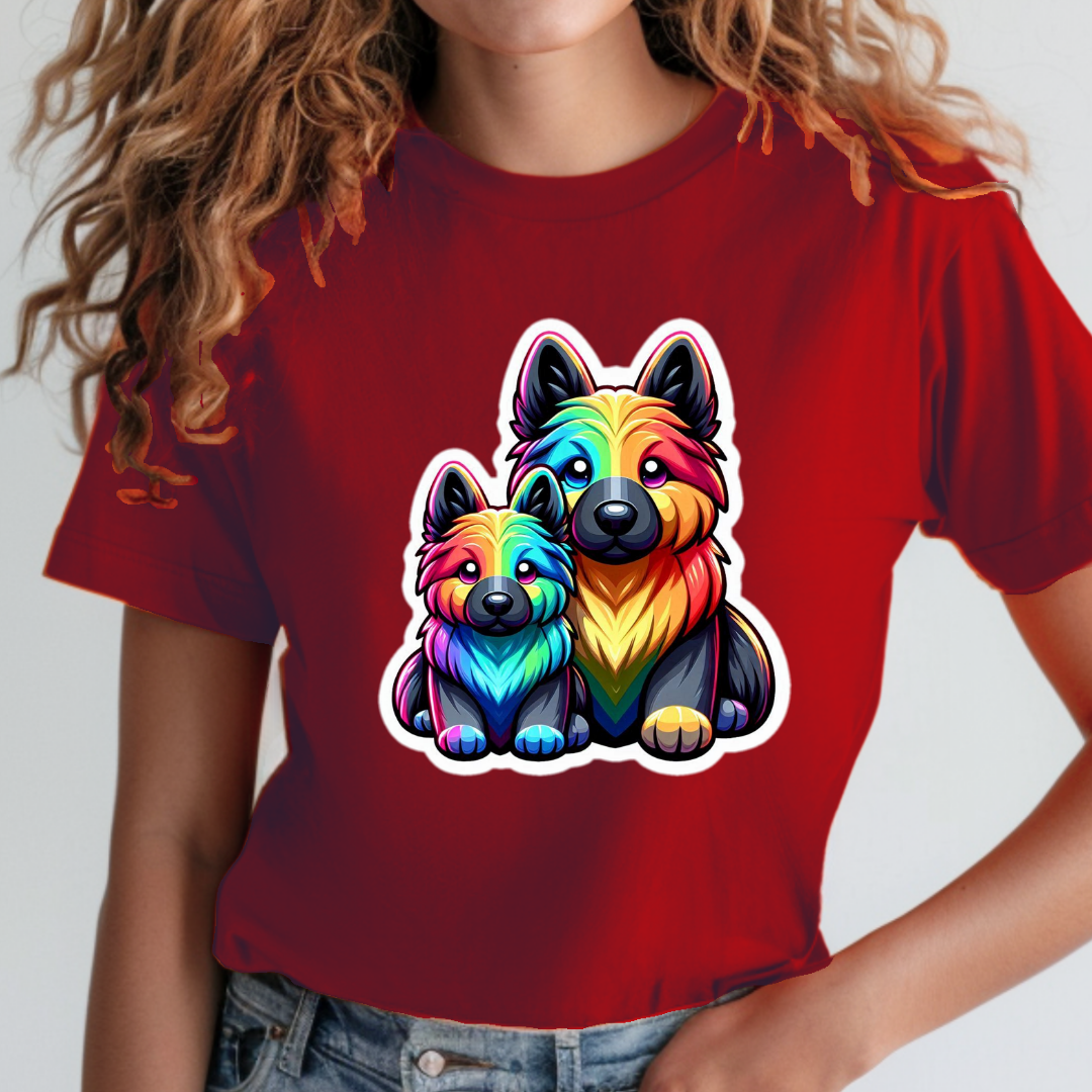 Rainbow German Shepherds Unisex Soft T-Shirt