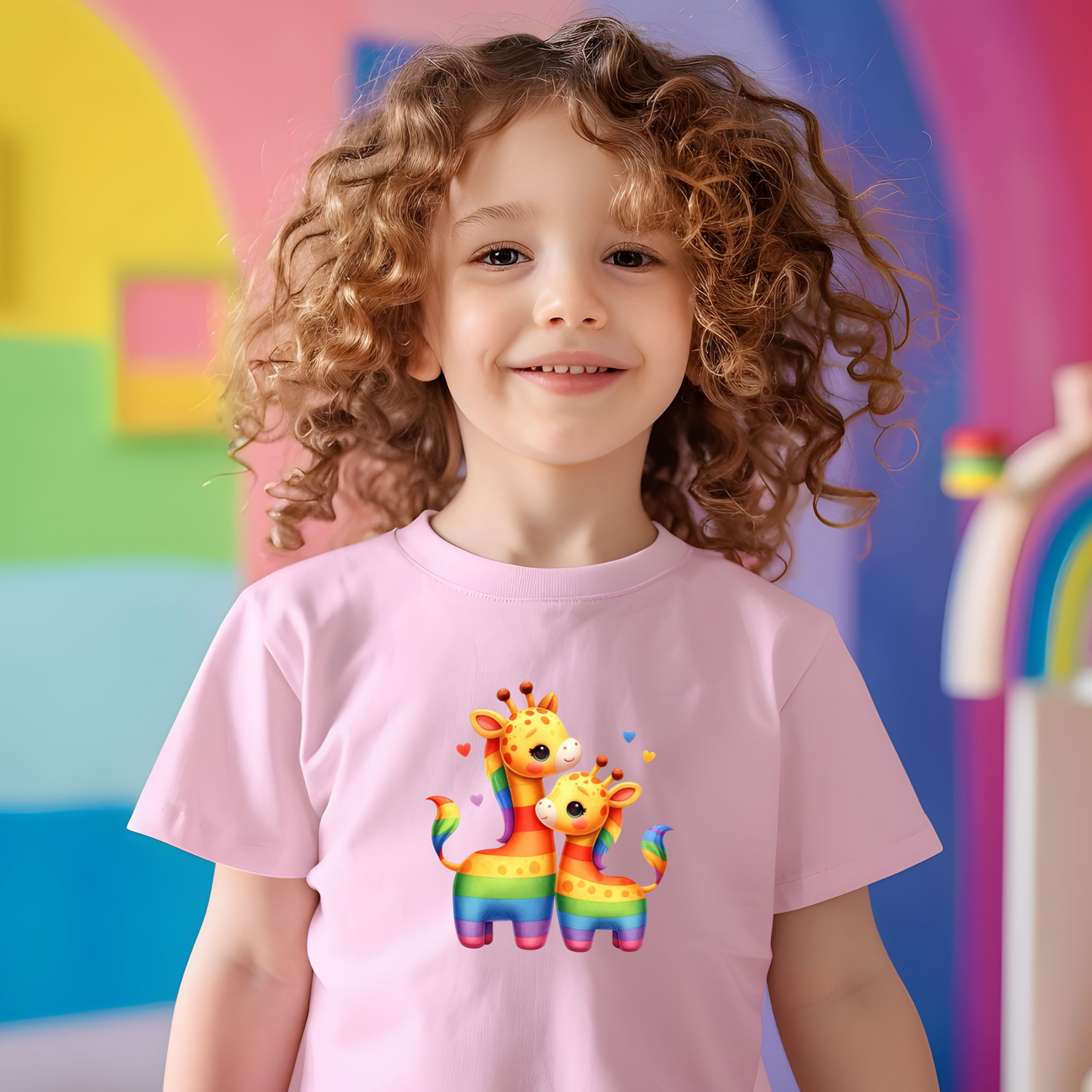 Gorgeous Rainbow Giraffes Toddler T-shirt