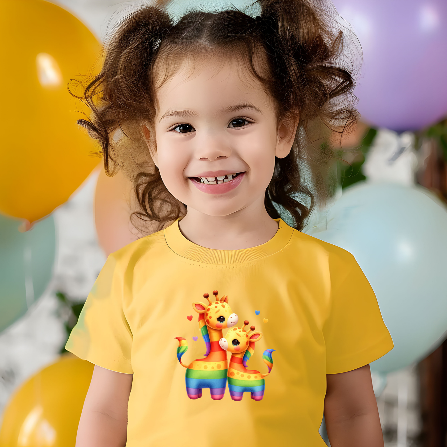 Gorgeous Rainbow Giraffes Toddler T-shirt