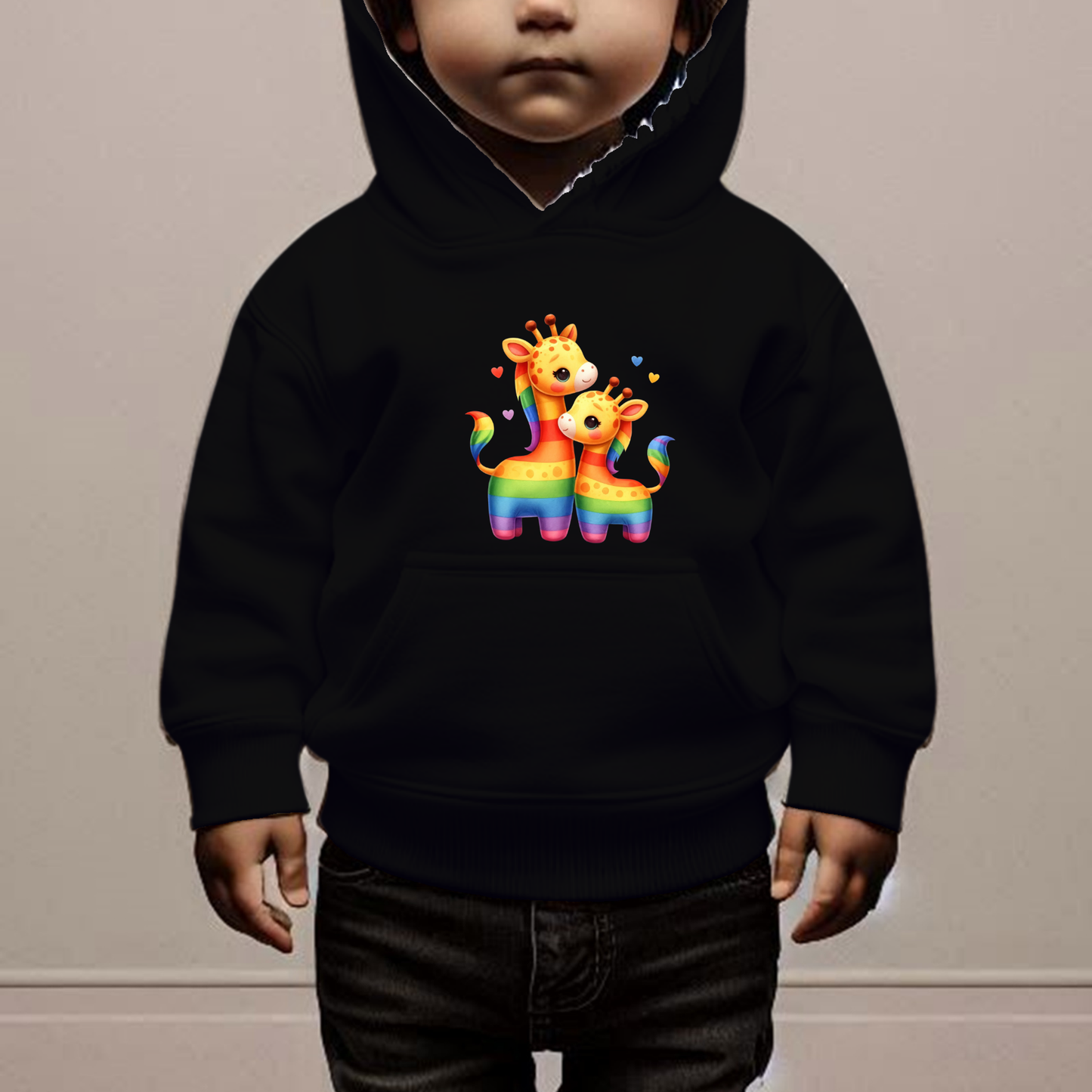 Rainbow Giraffes Toddler Hoodie-