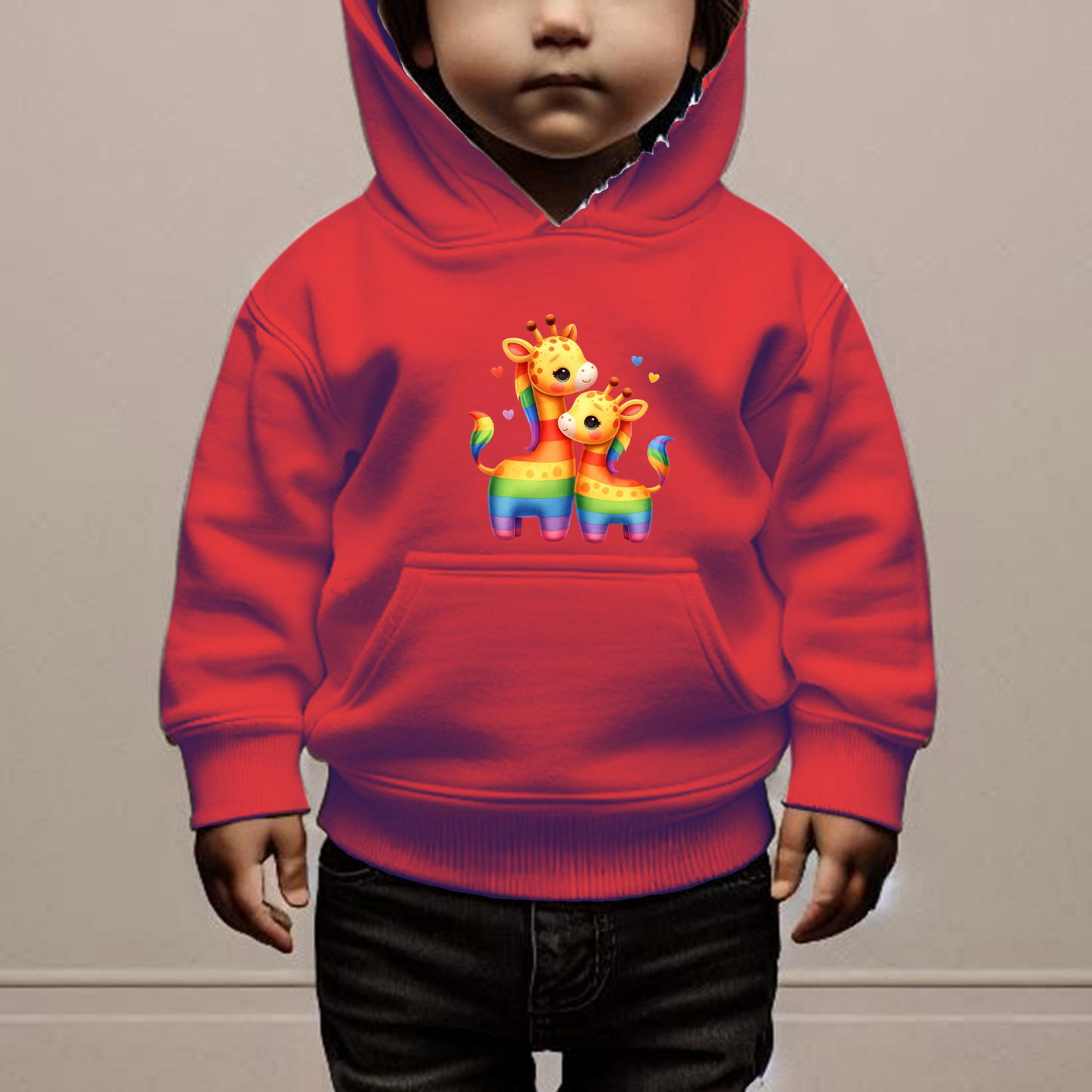 Rainbow Giraffes Toddler Hoodie-
