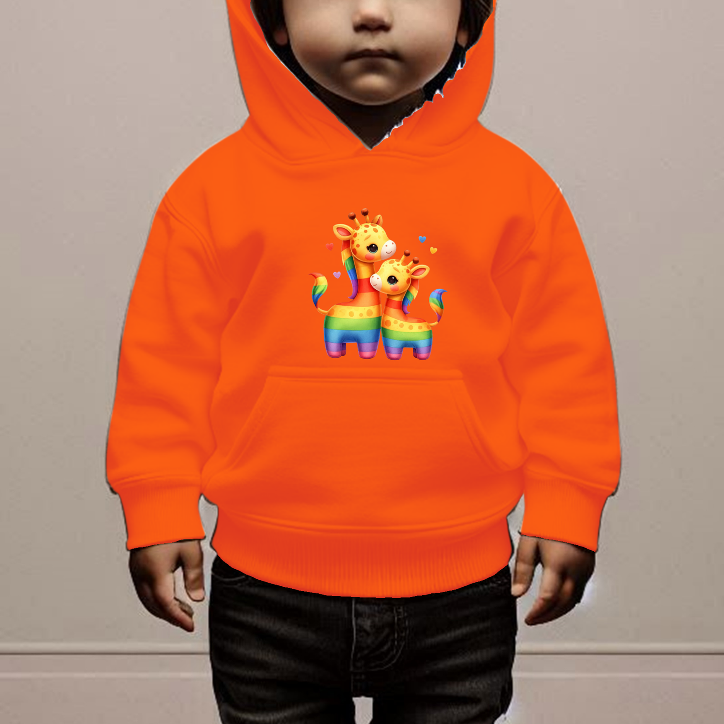 Rainbow Giraffes Toddler Hoodie-